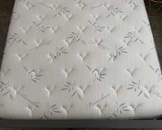 Queen Hemnes Luroy Charcoal Grey Bed Complete 47x65x83. Bed height 22in HxWxD