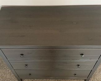 #2 Hemnes Charcoal Grey Wash 3-Drawer Chest/Dresser 37.5x42.5x19.5in HxWxD