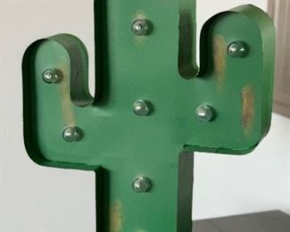 Lighted Saguaro Decor 16.hx10.5x4.5 HxWxD