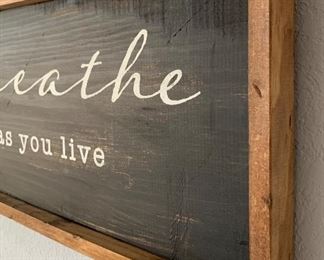 Rustic Farmhouse Decor Signs “breath” “Love” 13x47.5in