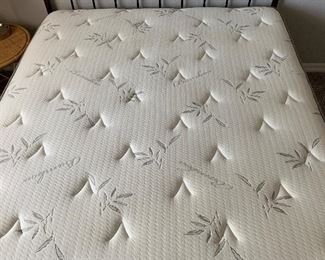 Queen Tubular Metal Frame Bed Complete 43x60x84in HxWxD