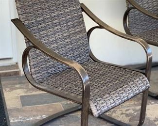 Outdoor Patio Metal Table & 6 Chairs Table: 29.5x39x70in HxWxD