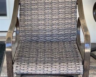 Outdoor Patio Metal Table & 6 Chairs Table: 29.5x39x70in HxWxD