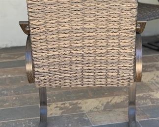 Outdoor Patio Metal Table & 6 Chairs Table: 29.5x39x70in HxWxD