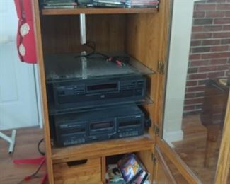 Stereo equipment
Solid oak stereo cabinet only $60