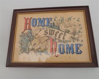 Original Currier and Ives home sweet home reframed
$50