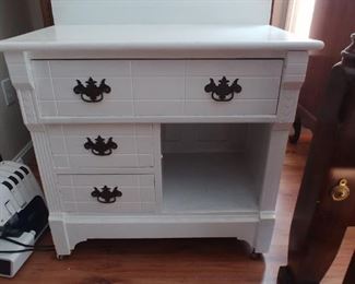 White painted Victorian commode $40