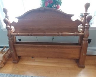 Solid oak Cannonball bed $100
This bed can be either full or queen size