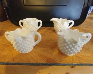 Two pair of Fenton sugar and creamers $6 a pier