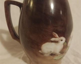 Great hand-painted Rosenthal mug depicting family of rabbits