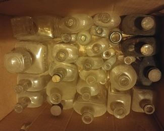 Approximately 100 antique bottles