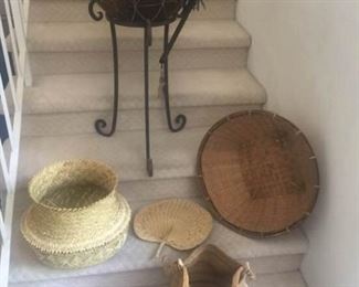 Authentic African Kettle Drum and Weaved Purse