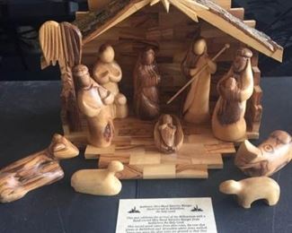 Authentic Hand Carved Olive Wood Nativity