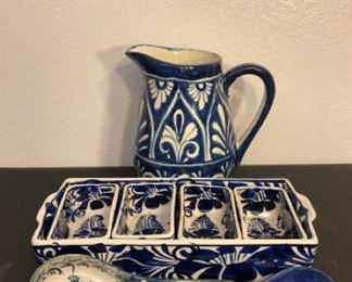 Beautiful Blue and White Ceramic Serving Pieces