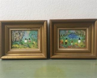 Louis Cardin Signed  Numbered, Enamel on Copper Paintings