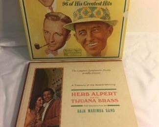 Vintage Bing Crosby and Herb Albert Album Collections