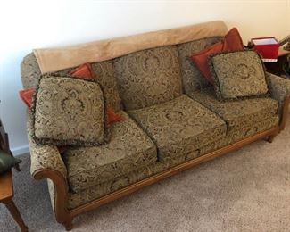 Upholstered couch $65