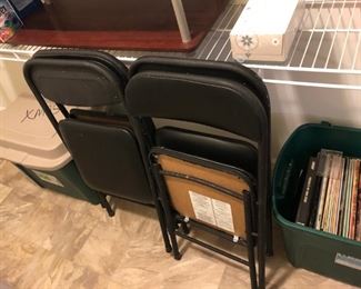 Card table folding chairs $20 for four (4)