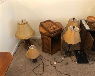 Table lamps Small $5  Large $8