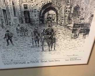 Portail Saint Denis Framed   $ 25.00 by Ducourtioux                        REDUCED TO $ 15.00