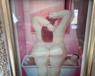 Botero print framed $60