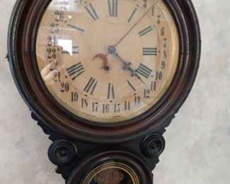 Victorian regulator wall clock $225