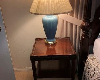 Lamp $10, Single table $35 18x18x26