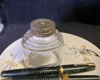 153m Parker Golden Arrow Fountain Pen Blue Diamond