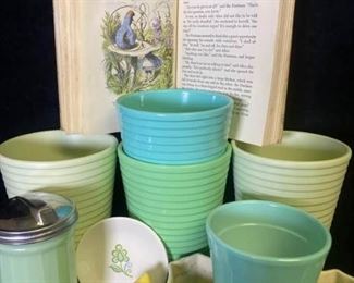 193m German Pottery  Alice In Wonderland