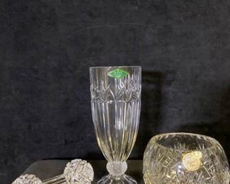 149m Shannon Crystal Vase  Polish Crystal Rose Bowl