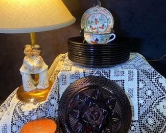 146m Ruby Red Glass Plates  Other Collectibles