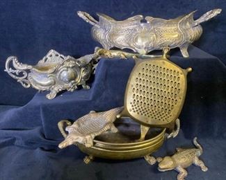 225m Brass Alligators  Gargoyles