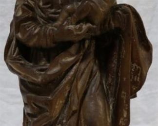 Jesus with child statue, carved wood
