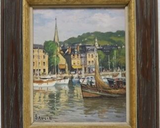 Oil on Canvas artist signed Saulin