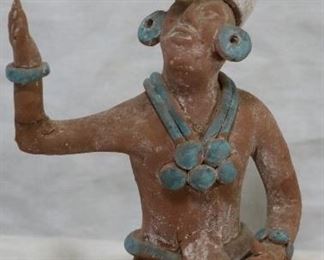 Pre Columbian clay pottery art statue