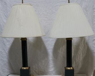 Pair of column lamps