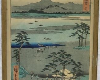 Boatmen in Lotus Pond by Suzuki Matsutoshi