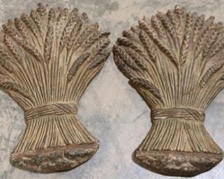 Cast Iron Wheat Wall Hangers