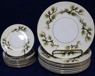 Narumi China "Shasta Pine" 17 piece set