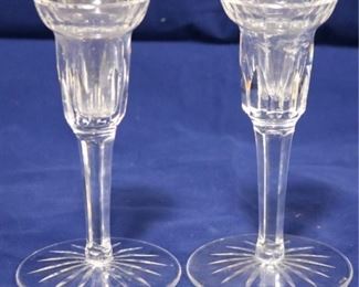 Waterford pair of crystal candlesticks