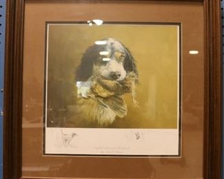 Noel L Dunn Artist Proof English Setter & Woodcock