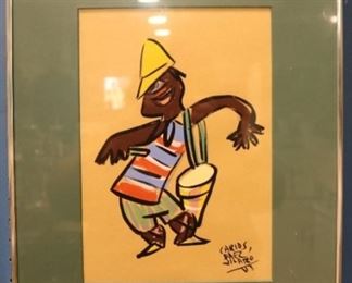 Carlos Paez Vilaro "Negro Y Tambor" original