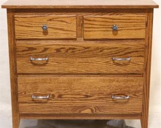 Oak 2 over 2 refinished dresser