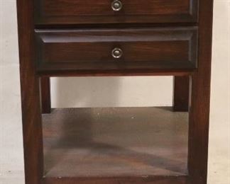 2 Drawer end table on rollers