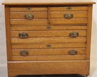 2 over 2 refinished oak dresser