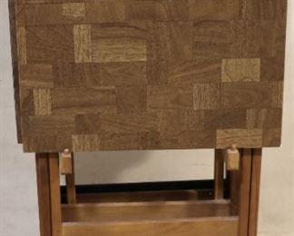 TV Trays (4) and stand