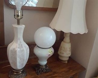 3 ASSORTED VINTAGE LAMPS