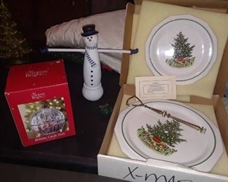 PFALSGRAFF STACKING TRAYS WITH ASSORTED CHRISTMAS DECOR