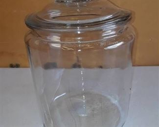 LARGE GLASS CANDY JAR WITH LID