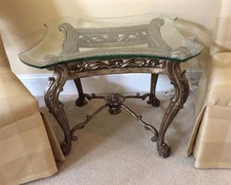 close up of the end table priced at $225.00 each